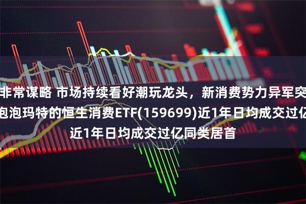 非常谋略 市场持续看好潮玩龙头，新消费势力异军突起，重仓泡泡玛特的恒生消费ETF(159699)近1年日均成交过亿同类居首